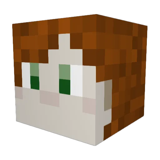 Frelaxo Minecraft avatar head, 3D render