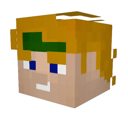 Frellyx Minecraft avatar head, 3D render