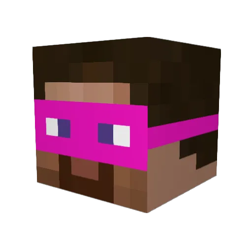FrenchBeata Minecraft avatar head, 3D render
