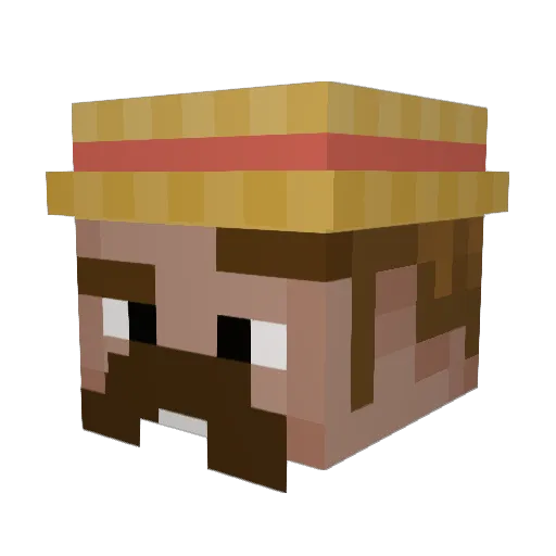 FrenchFox5 Minecraft avatar head, 3D render