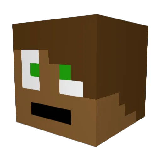 FrenchFriez600 Minecraft avatar head, 3D render