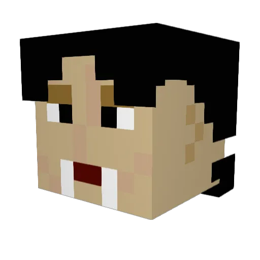 FrenchFry42 Minecraft avatar head, 3D render