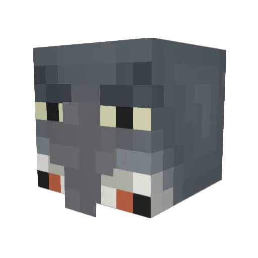 FrenchGamer74 Minecraft avatar head, 3D render