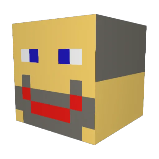 FrenchToast937 Minecraft avatar head, 3D render