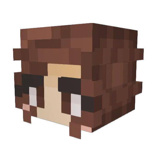 FrenchToastKitty Minecraft avatar head, 3D render