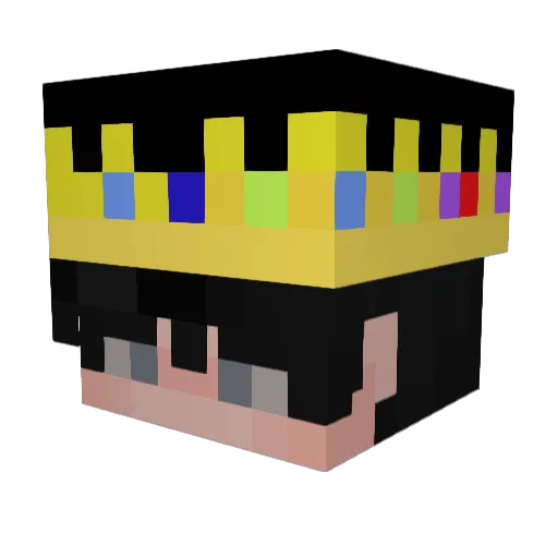 FrenchVannilla Minecraft avatar head, 3D render