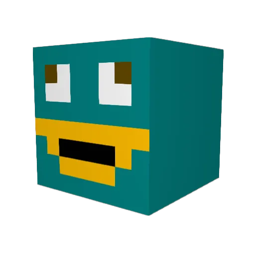 French_Coach Minecraft avatar head, 3D render