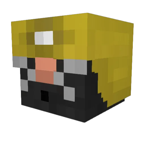 Frenchanka Minecraft avatar head, 3D render