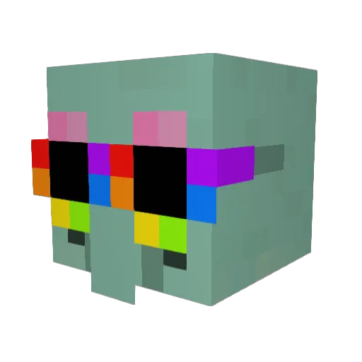 Frenchcurlyfries Minecraft avatar head, 3D render