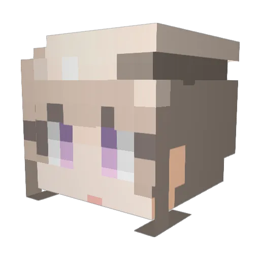 Frenchfri Minecraft avatar head, 3D render