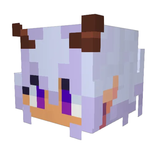 FrenchiKonKon Minecraft avatar head, 3D render
