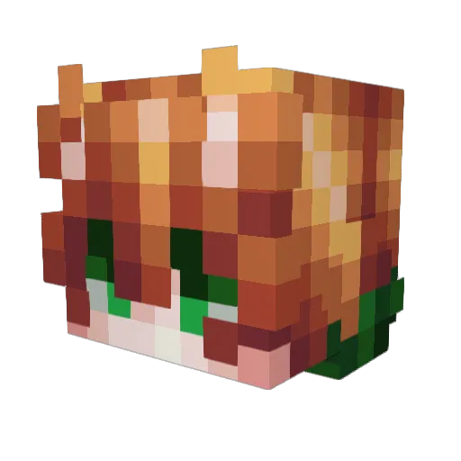 Frenchiie_ Minecraft avatar head, 3D render
