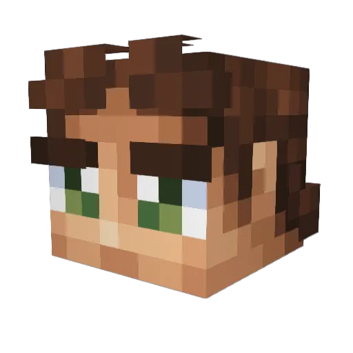 Minecraft-Avatar von Frenderman: Kopf als 3D-Render