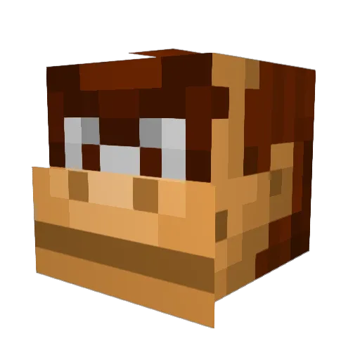 Frenior Minecraft avatar head, 3D render