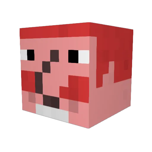 Frenish Minecraft avatar head, 3D render