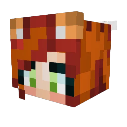 Frenja Minecraft avatar head, 3D render