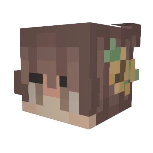 Frenly Minecraft avatar head, 3D render