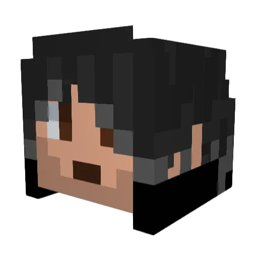 Frentista Minecraft avatar head, 3D render