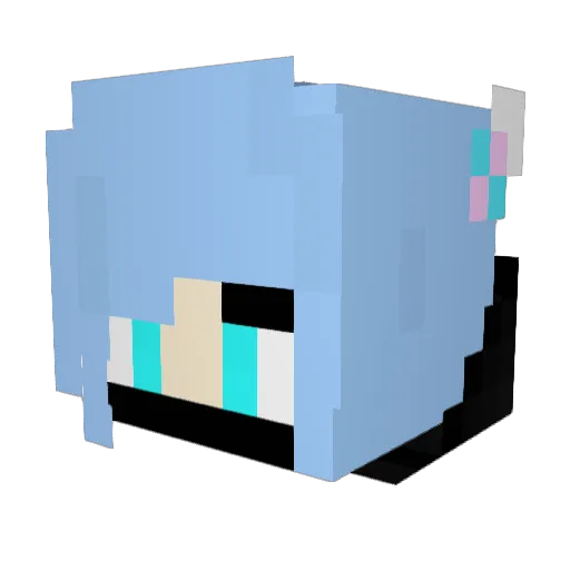 FrenzyFoxx Minecraft avatar head, 3D render