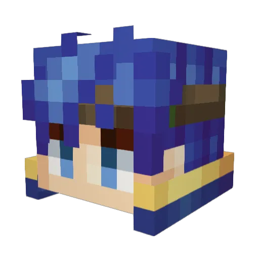 FrenzyGG Minecraft avatar head, 3D render