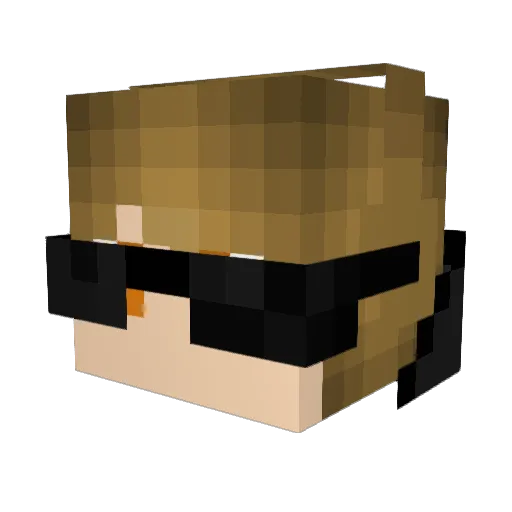 Freq05 Minecraft avatar head, 3D render