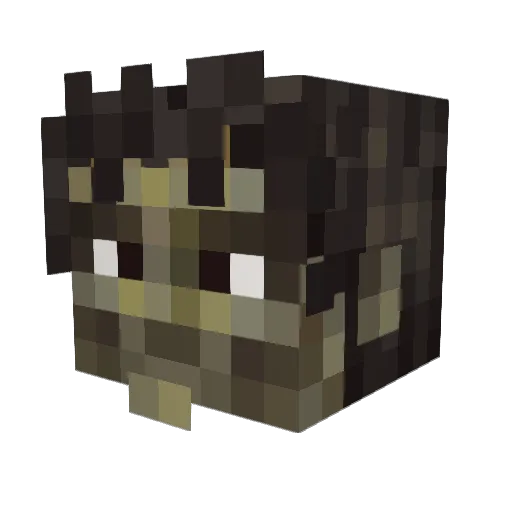 Frequenczy Minecraft avatar head, 3D render