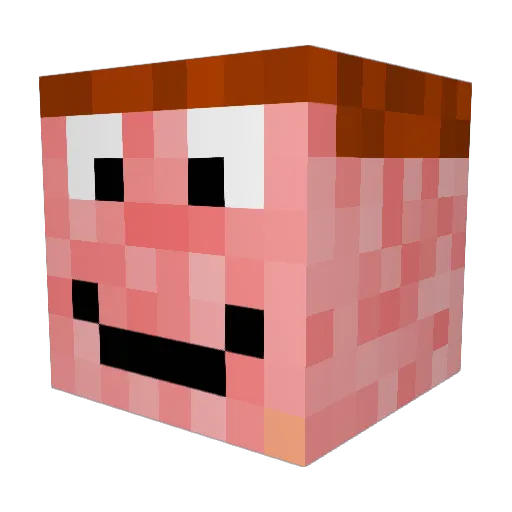 Frerib_J Minecraft avatar head, 3D render