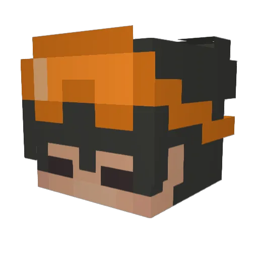 Frerry Minecraft avatar head, 3D render