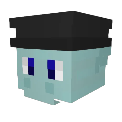 Fres_ly Minecraft avatar head, 3D render