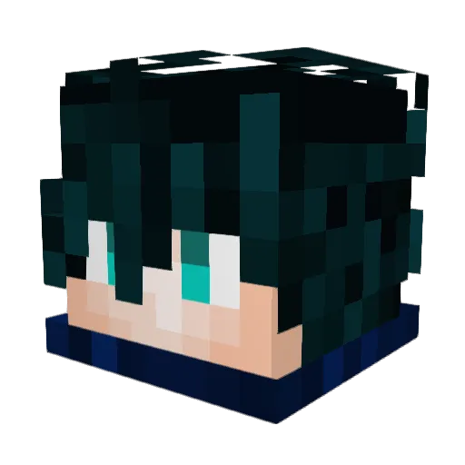 Fresh1288 Minecraft avatar head, 3D render