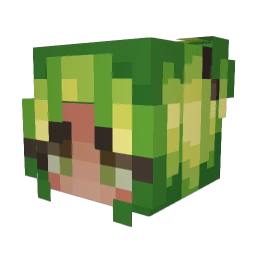 Fresh50 Minecraft avatar head, 3D render