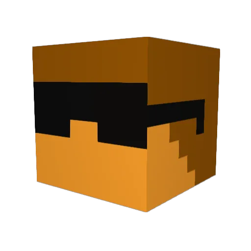 FreshBoss Minecraft avatar head, 3D render