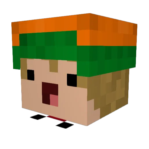 FreshGamer_ Minecraft avatar head, 3D render
