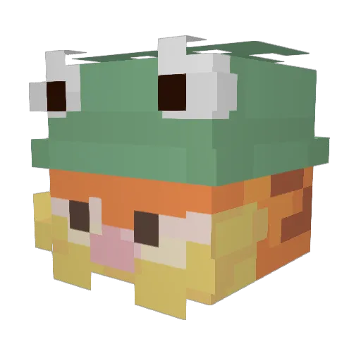 FreshGato Minecraft avatar head, 3D render