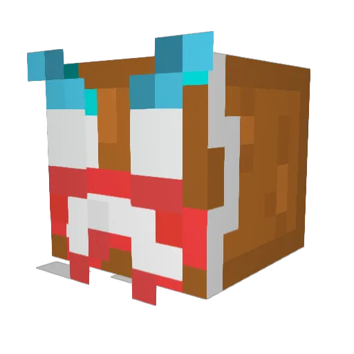 FreshIsFun Minecraft avatar head, 3D render