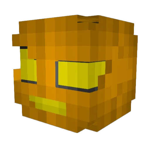 FreshPumpkinPie Minecraft avatar head, 3D render