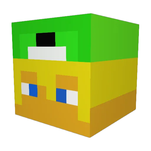 FreshRob Minecraft avatar head, 3D render