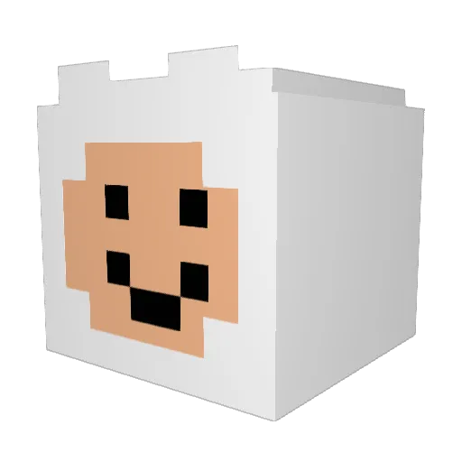 FreshStat1cSnow Minecraft avatar head, 3D render