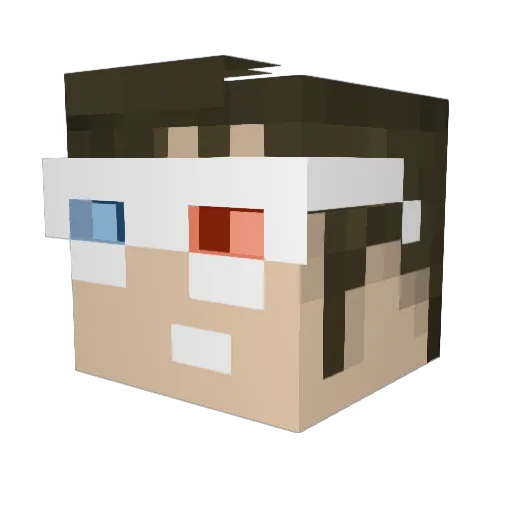 FreshVirgil Minecraft avatar head, 3D render