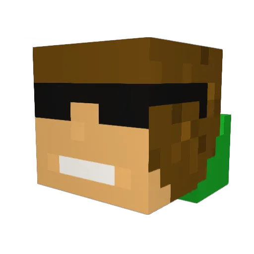 Fresh_Haribo Minecraft avatar head, 3D render