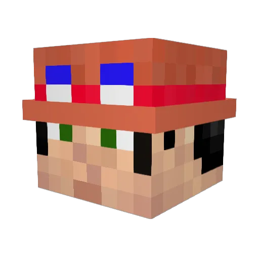 Freshbubi Minecraft avatar head, 3D render