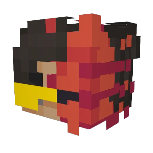 FreshedTaco Minecraft avatar head, 3D render