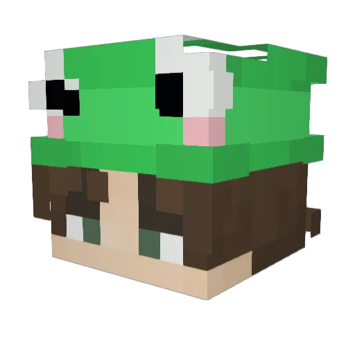 Fresheys Minecraft avatar head, 3D render