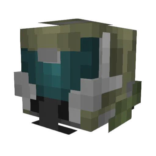 Freshfried Minecraft avatar head, 3D render