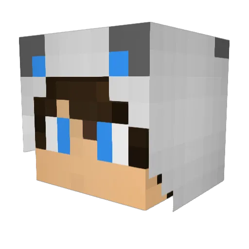 Freshi Minecraft avatar head, 3D render