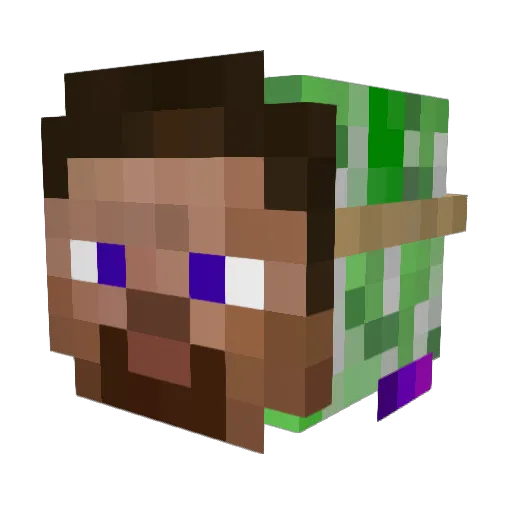 Freshpikmin Minecraft avatar head, 3D render