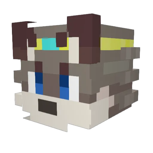 Fresky222 Minecraft avatar head, 3D render