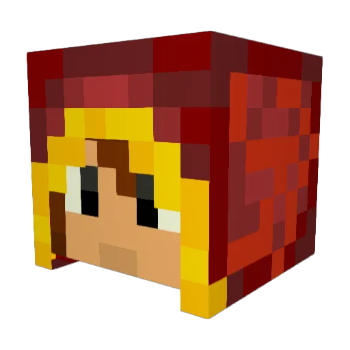 Frestink Minecraft avatar head, 3D render