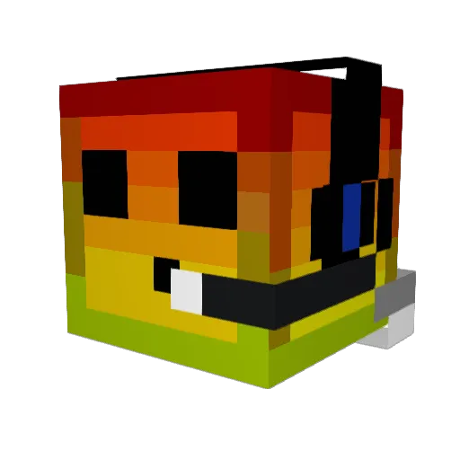 FretFulAnimal6 Minecraft avatar head, 3D render