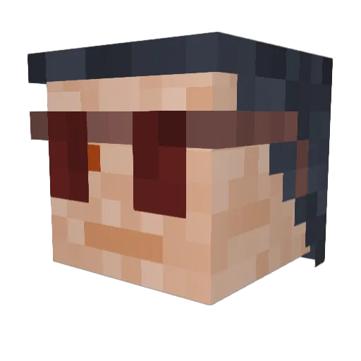 Frettchen100x Minecraft avatar head, 3D render